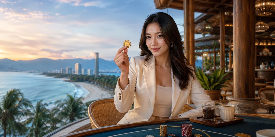 Người chơi tại Đà Nẵng ngồi cà phê và trải nghiệm trò chơi bài trên điện thoại