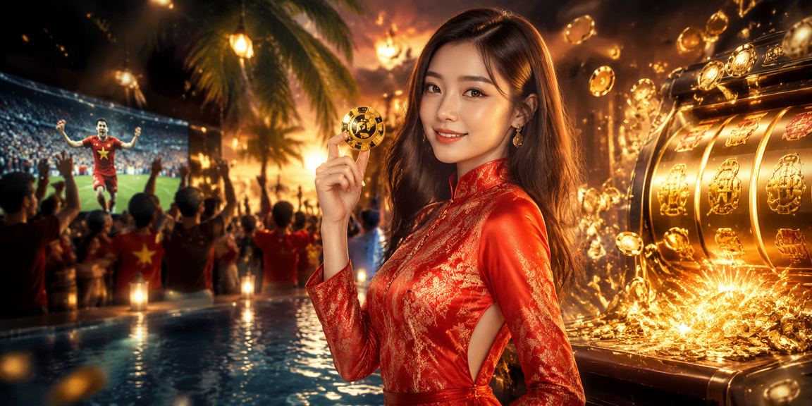 Người dùng Hà Nội chơi slot game trực tuyến trên luck888 với trang phục áo dài truyền thống